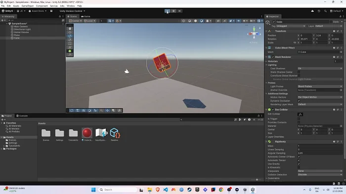 Интерфейс Unity 3D разработка игр настройка сцены и объектов в редакторе игрового движка